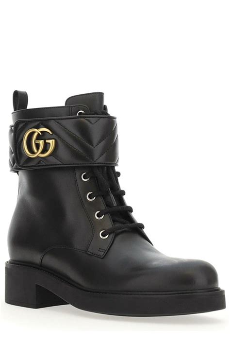 gucci womens flat lace-up shoes|Gucci lace up boots.